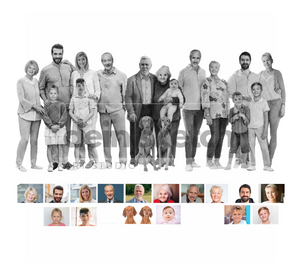 Bleistift Portrait - ganzer Körper - Mensch (mit umarmen)