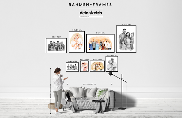 Bleistift Portrait - ganzer Körper - Tier