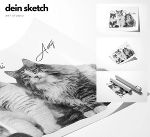 Bleistift Portrait - ganzer Körper - Tier