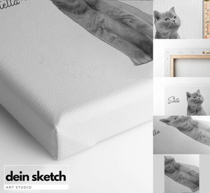 Bleistift Portrait - ganzer Körper - Tier