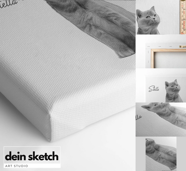 Bleistift Portrait - ganzer Körper - Tier