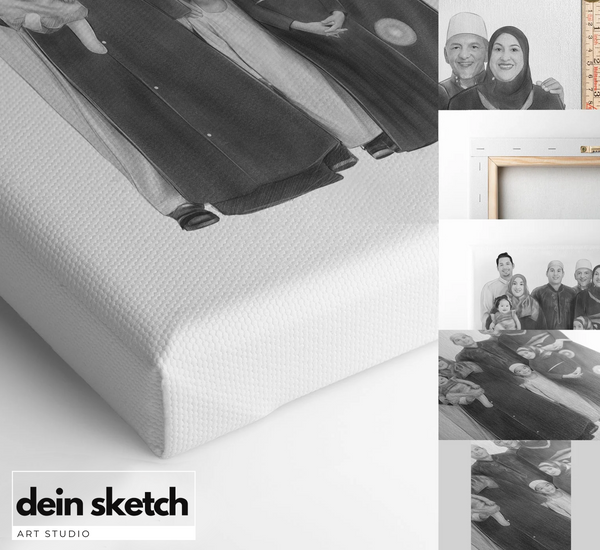 Bleistift Portrait - ganzer Körper - Mensch (mit umarmen)