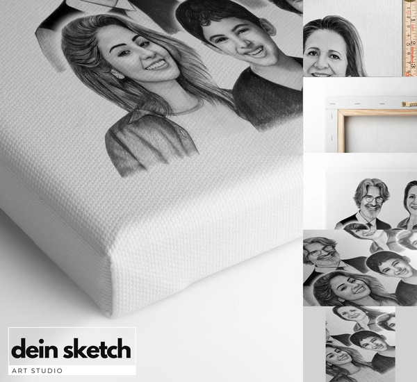 Bleistift Portrait - Kopf bis Schulter - Mensch (ohne umarmen)