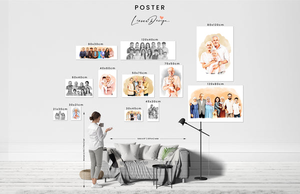 Bleistift Portrait - ganzer Körper - Mensch (mit umarmen)